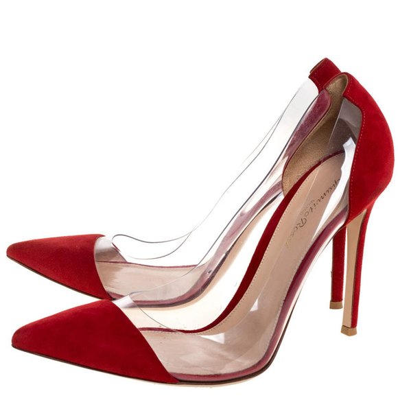 Gianvito Rossi Shoes - ❤️Gianvito Rossi❤️Camoscio Rossi Red Suede and PVC Heels
